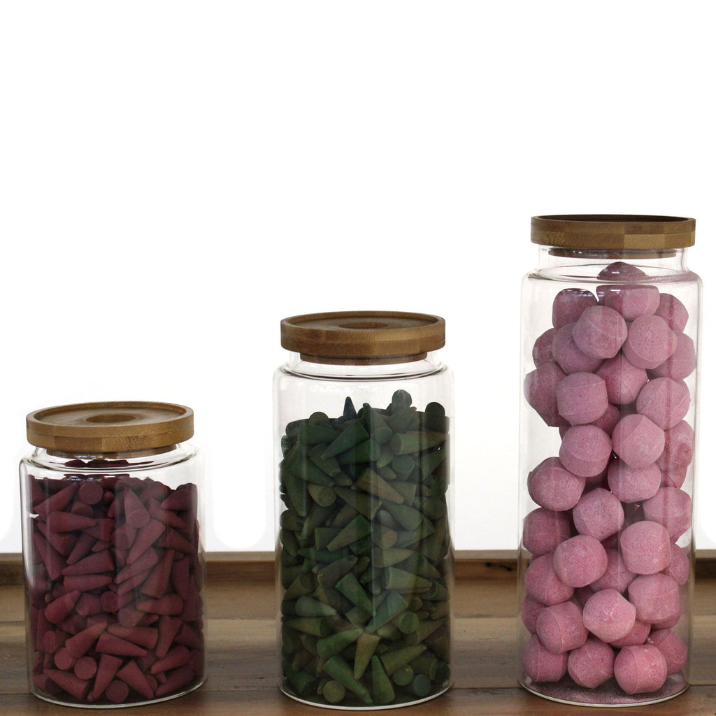 Cottage Bamboo Glass Jar - 20cm product image 2