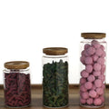 Cottage Bamboo Glass Jar - 15cm product image