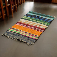 Large Rag Rug - 150x90cm - premium quality - Rainbow Colours product image