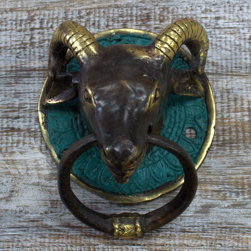 Brass Door Knocker - Rams Head product image 2