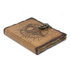 Leather Pentagon & Skull with Burns Detail Notebook (7x5") product image 2