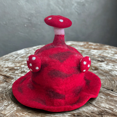 Felted Mushroom Hat - Rush To The Head Red product image 2