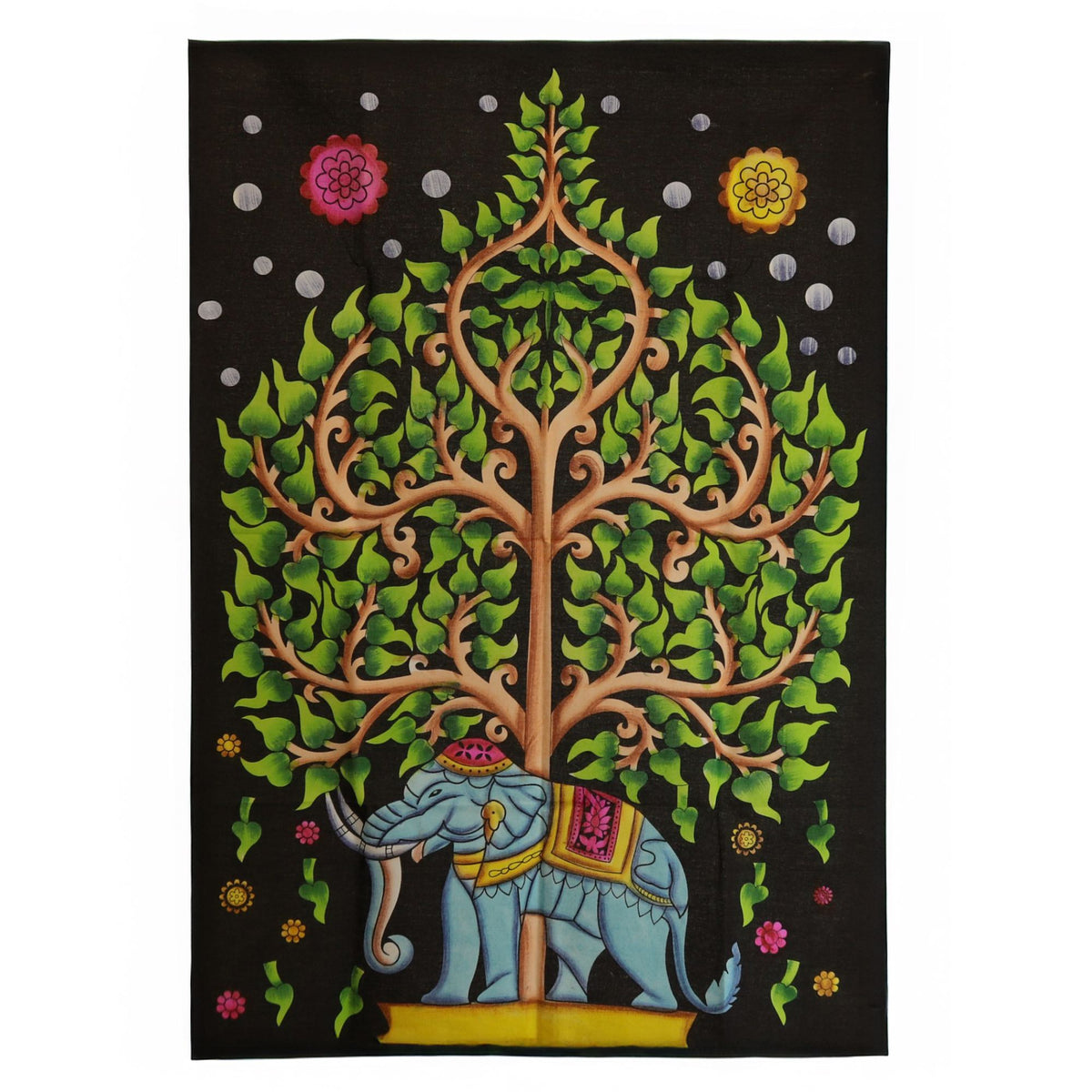 Cotton Wall Art (70x110cm) - Elephant & Tree of Life product image