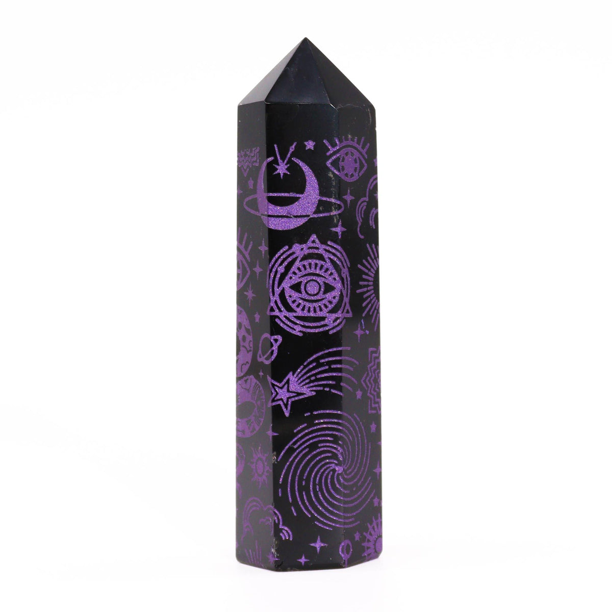 Black Obsidian Point - Mystic Story - Deep Purple - product image 3