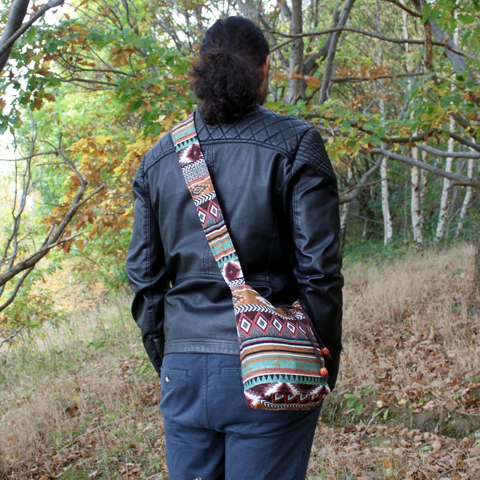 Jacquard Bag - Chocolate Sling Bag product image