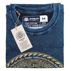 Nomad Sari Stonewashed Cotton T-Shirt – Chakra – Blue – Medium product image 2