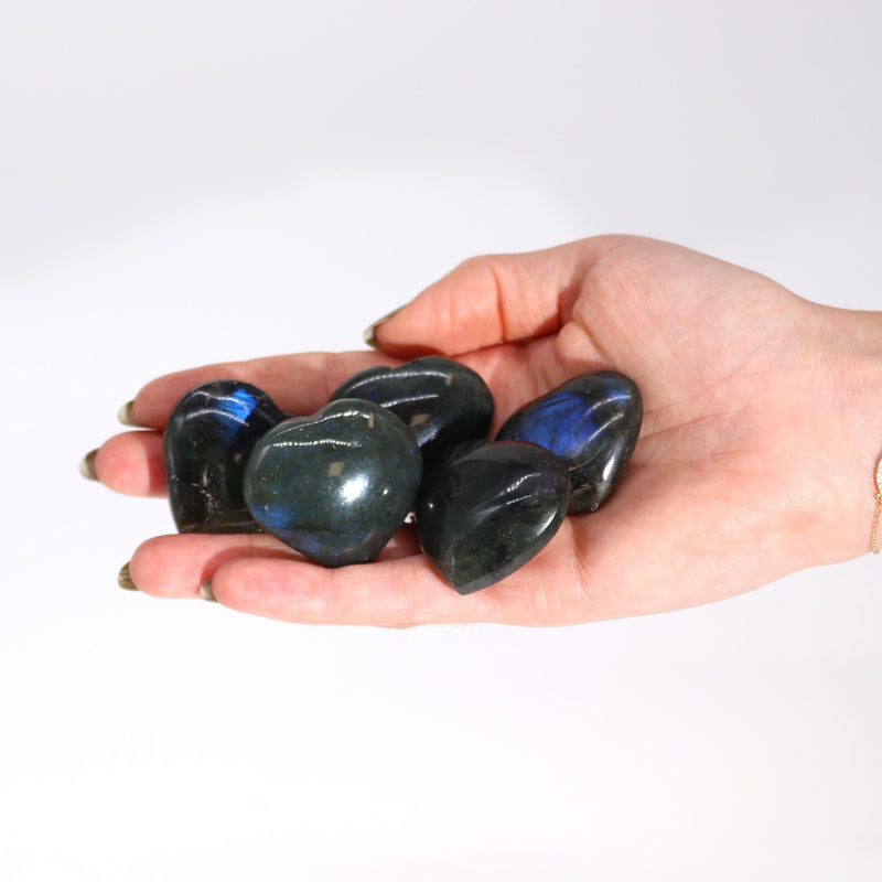 Madagascar Labradorite Hearts Stone (approx 25gm 40mm) product image