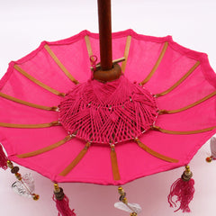 Bali Home Decor Parasol - Cotton - Pink- 40cm product image 4