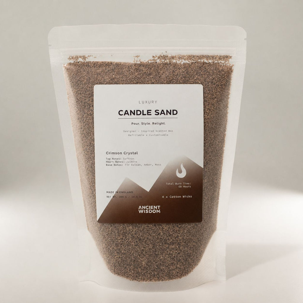 Fragranced Candle Sand - Mocha Brown - Crimson Crystal - 300g - product image 7