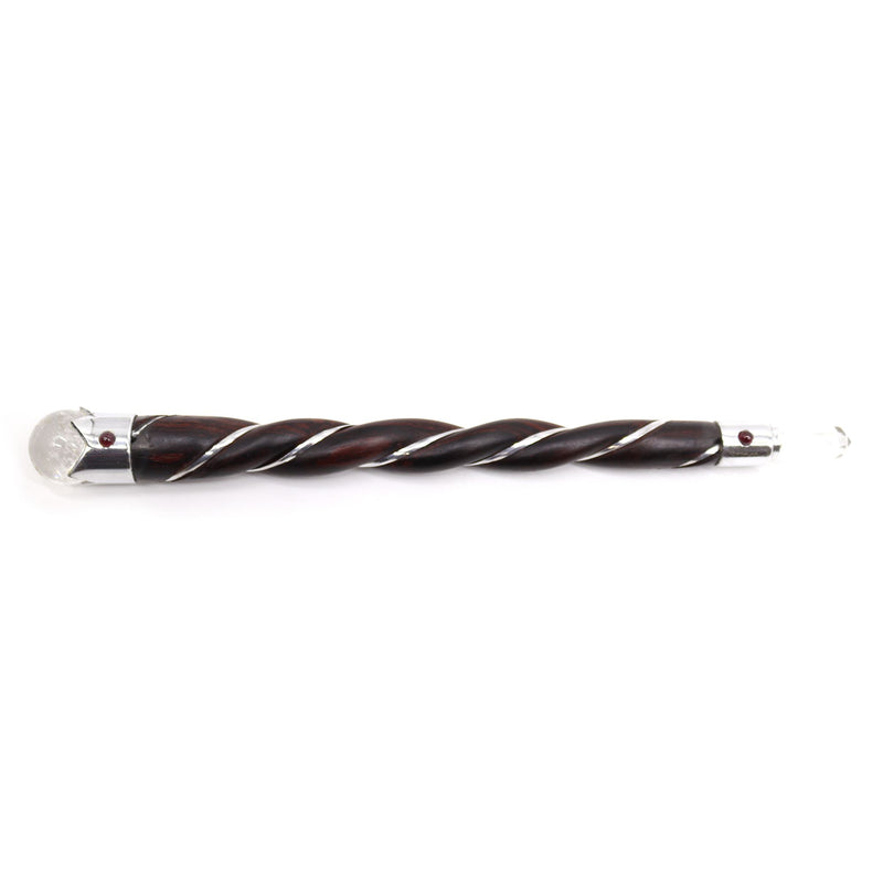 Twisted Wood and Rock Quartz Wand product image