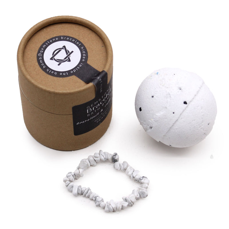 White Jasper Gem Bracelet Bath Bomb product image