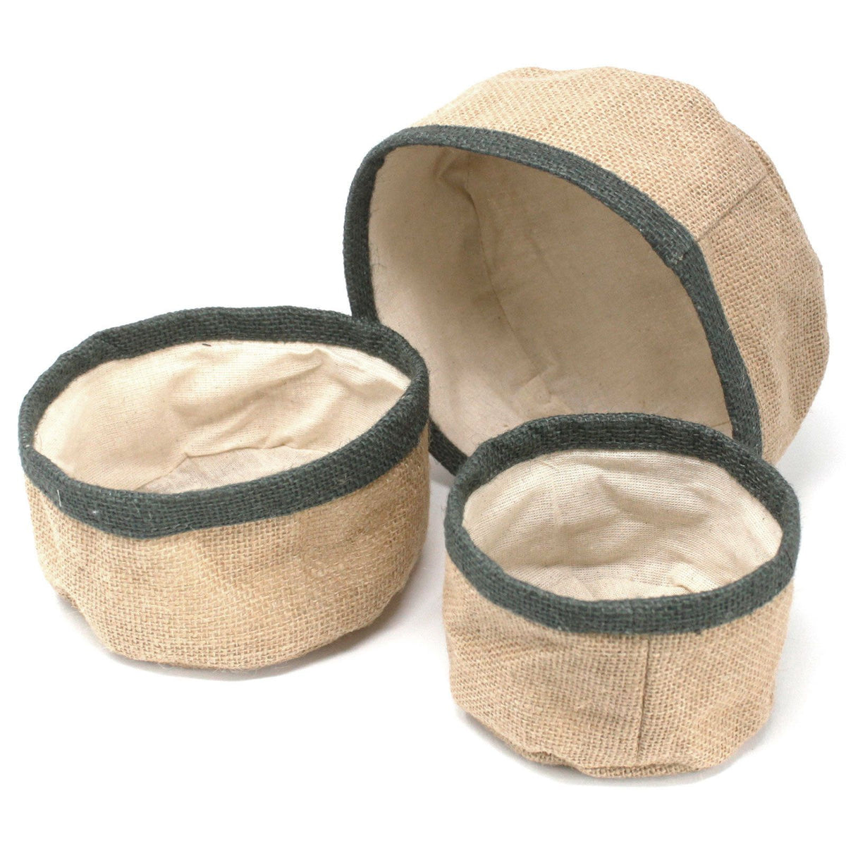 Set of 3 Natural Jute Baskets - Charcoal - product image 2