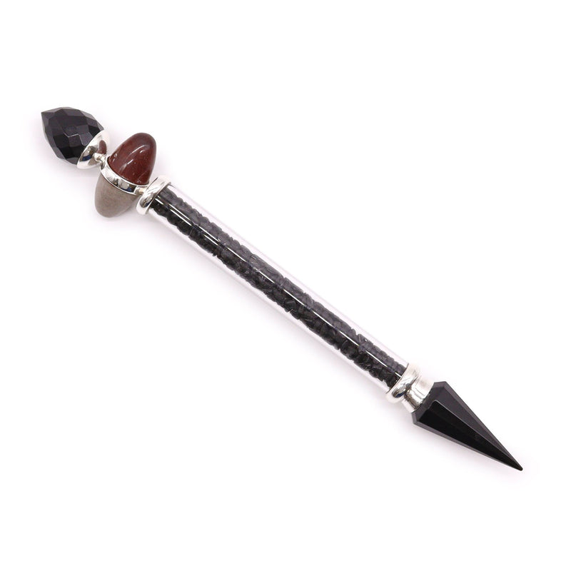 Shiva Lingam Magic Wand - Black Tourmaline & Agate - Protection product image