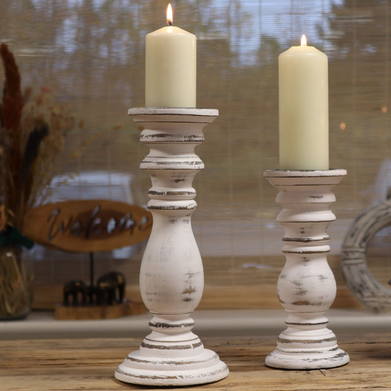 Classic Candle Stand - Whitewash - Small product image