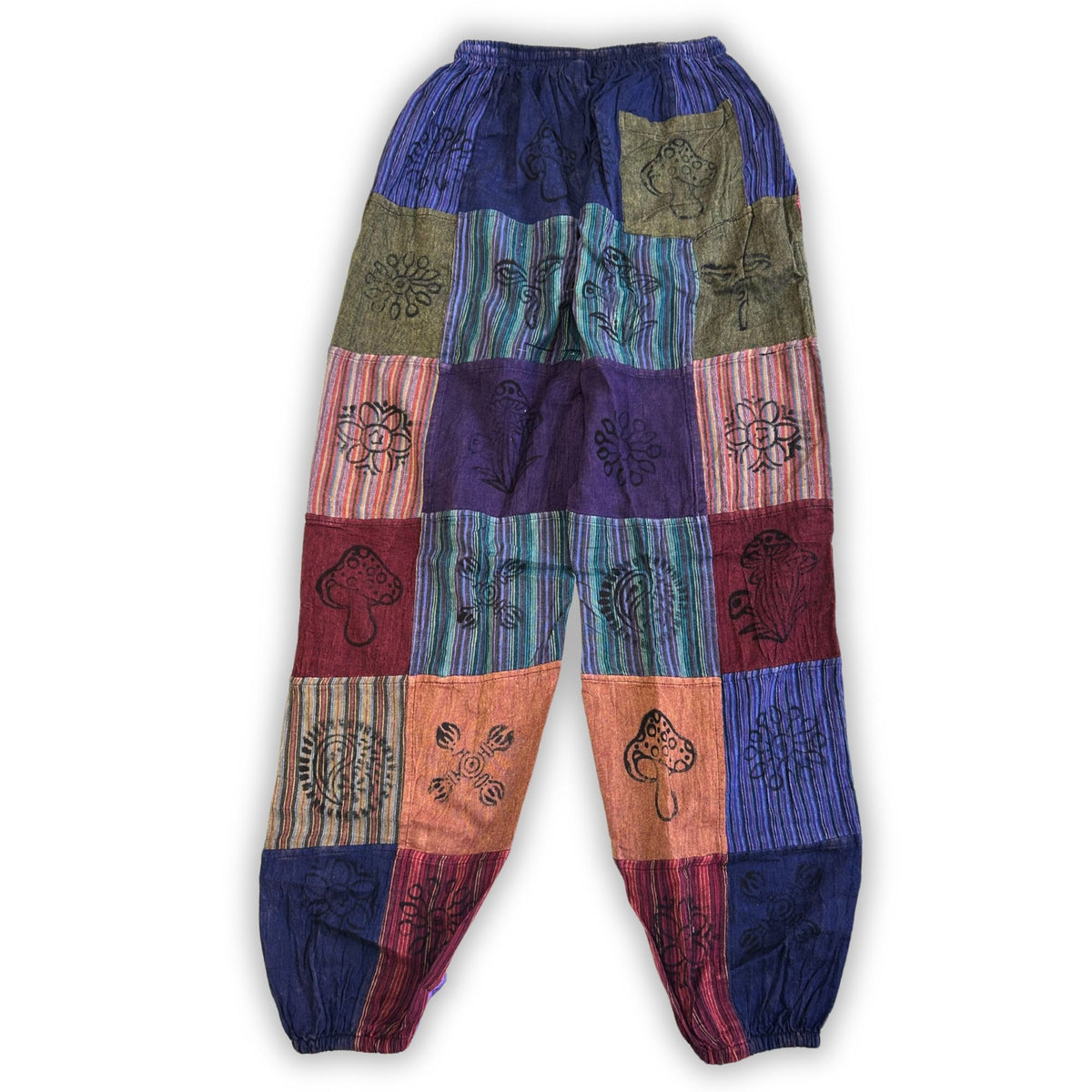 Nomad Sari - Mushroom Pants - Block Print Designs - Purple Tones L/XL product image 2