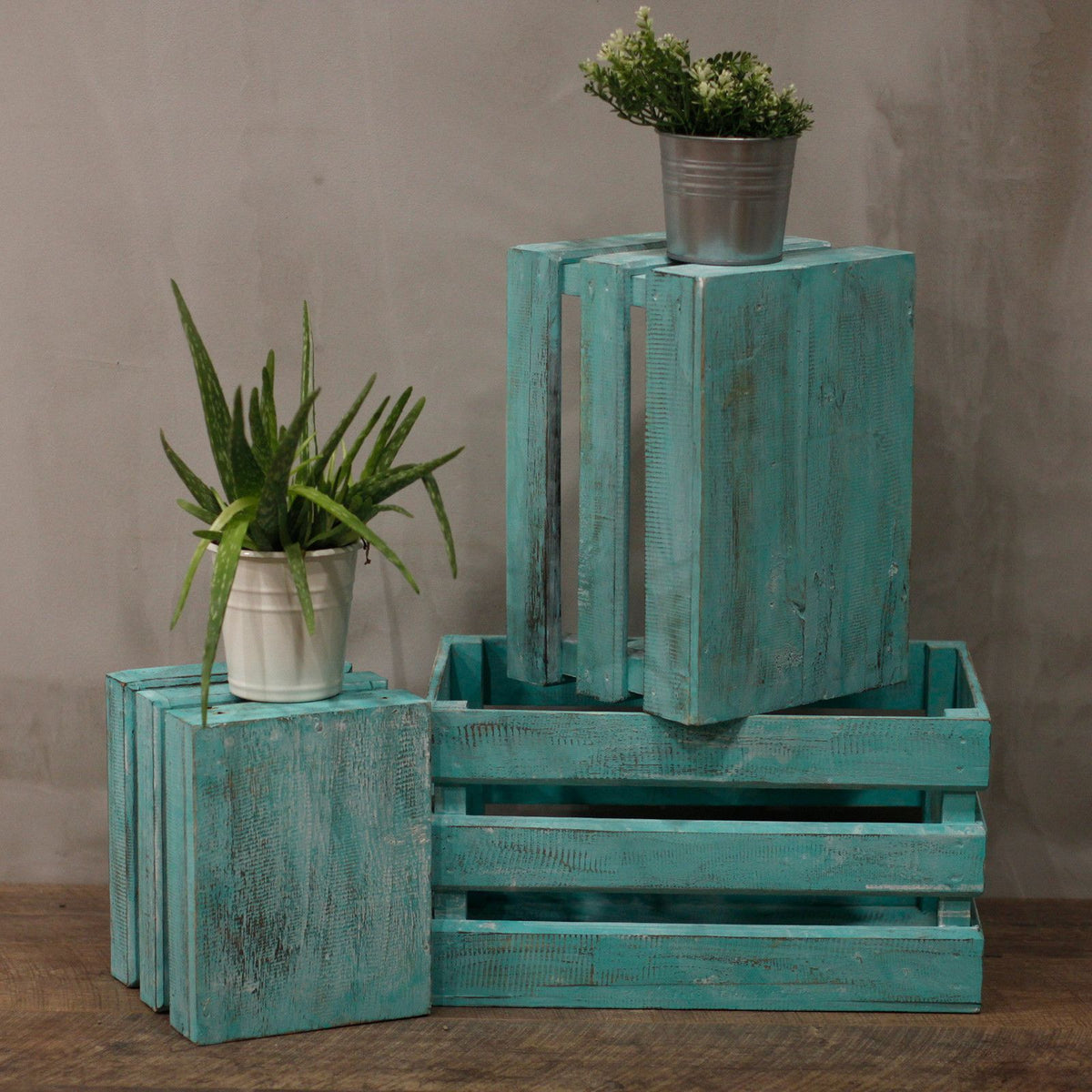 Wooden Storage Crates – Greenwash (Set of 3) product image 2