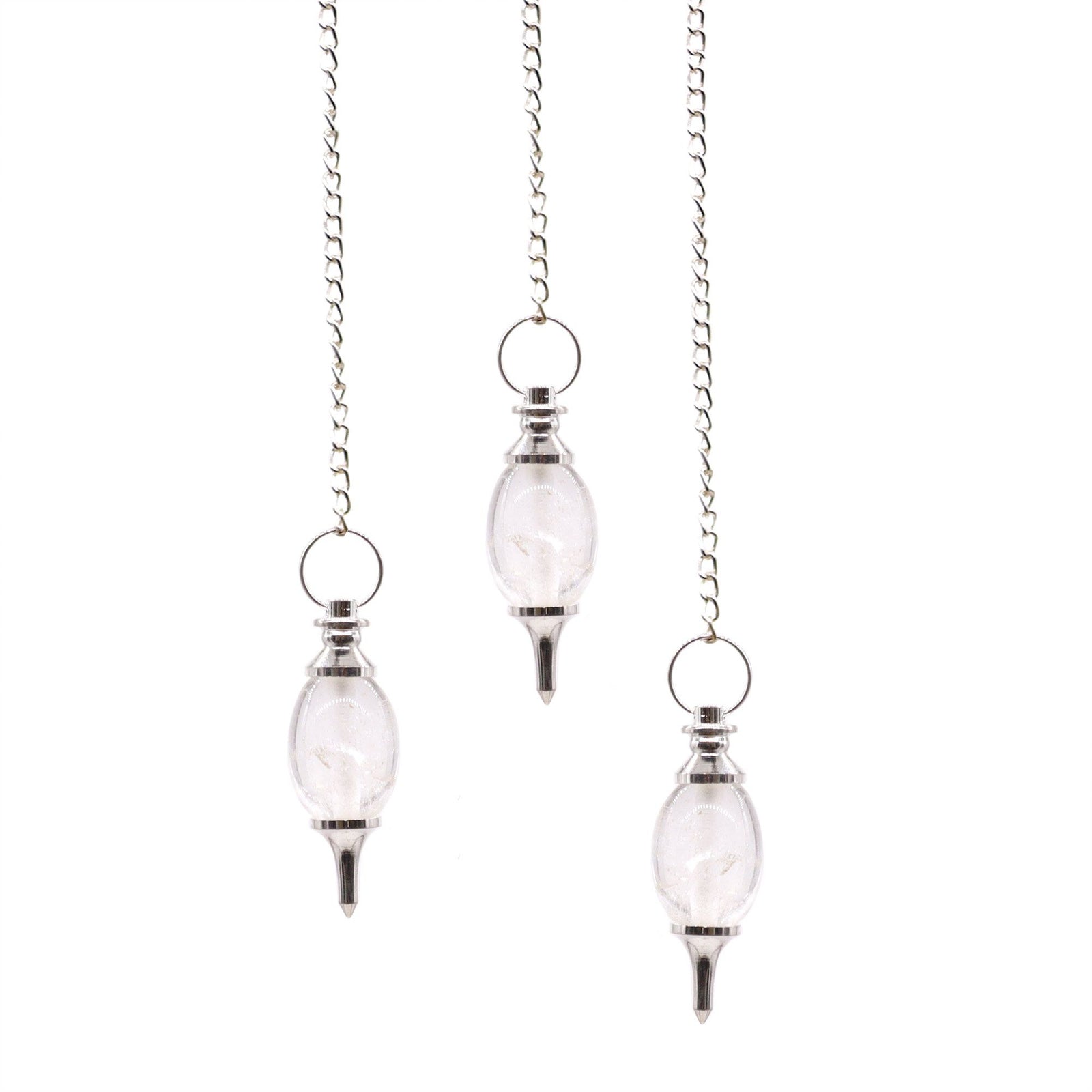 Lingam Shaped Gemstone Pendulum - Rock Quartz product image