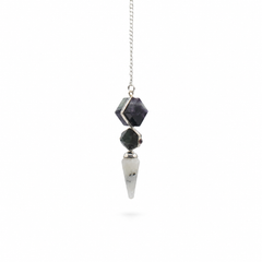 Psychic Gateway Edition - Three Piece Pendulum - Multi Fluorite - Labradorite - Rainbow Moonstone product image 2