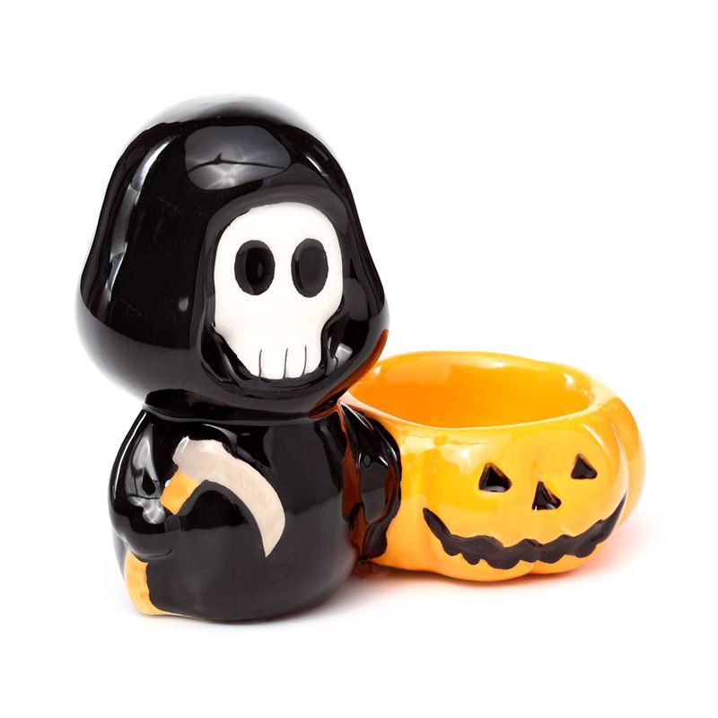 Ceramic Skull Boy Tea Light Candle Holder product image