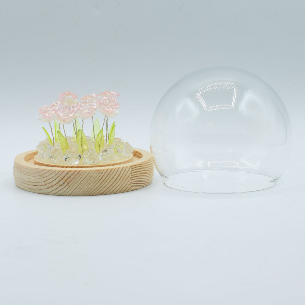 Floral Glow Garden Dome - 10 Pink Roses - LED USB product image 3