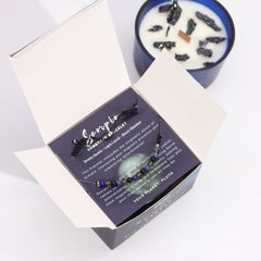 Zodiac Crystal Candle with Gemstone Bracelet - Scorpio product image 2