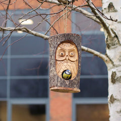 Tree Trunk Face - Bird House - Wise Owl product image 4