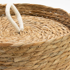 Seagrass & Cotton Round Baskets with Lids - Natural - Set of 3 product image 7