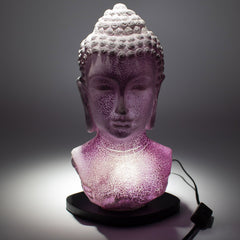 Buddha Bust Lamp Lavender Crackle - Oval Stand product image 3
