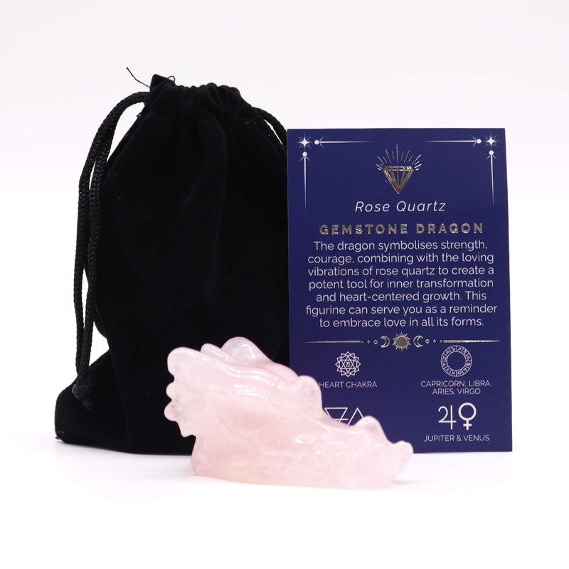 Gemstone Large Dragon Head- Rose Quartz product image
