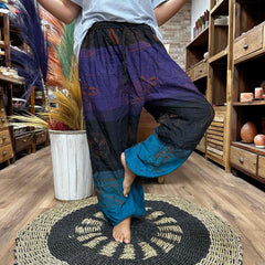 Yoga and Festival Pants - High Cross Himalayan Print on Purple product image