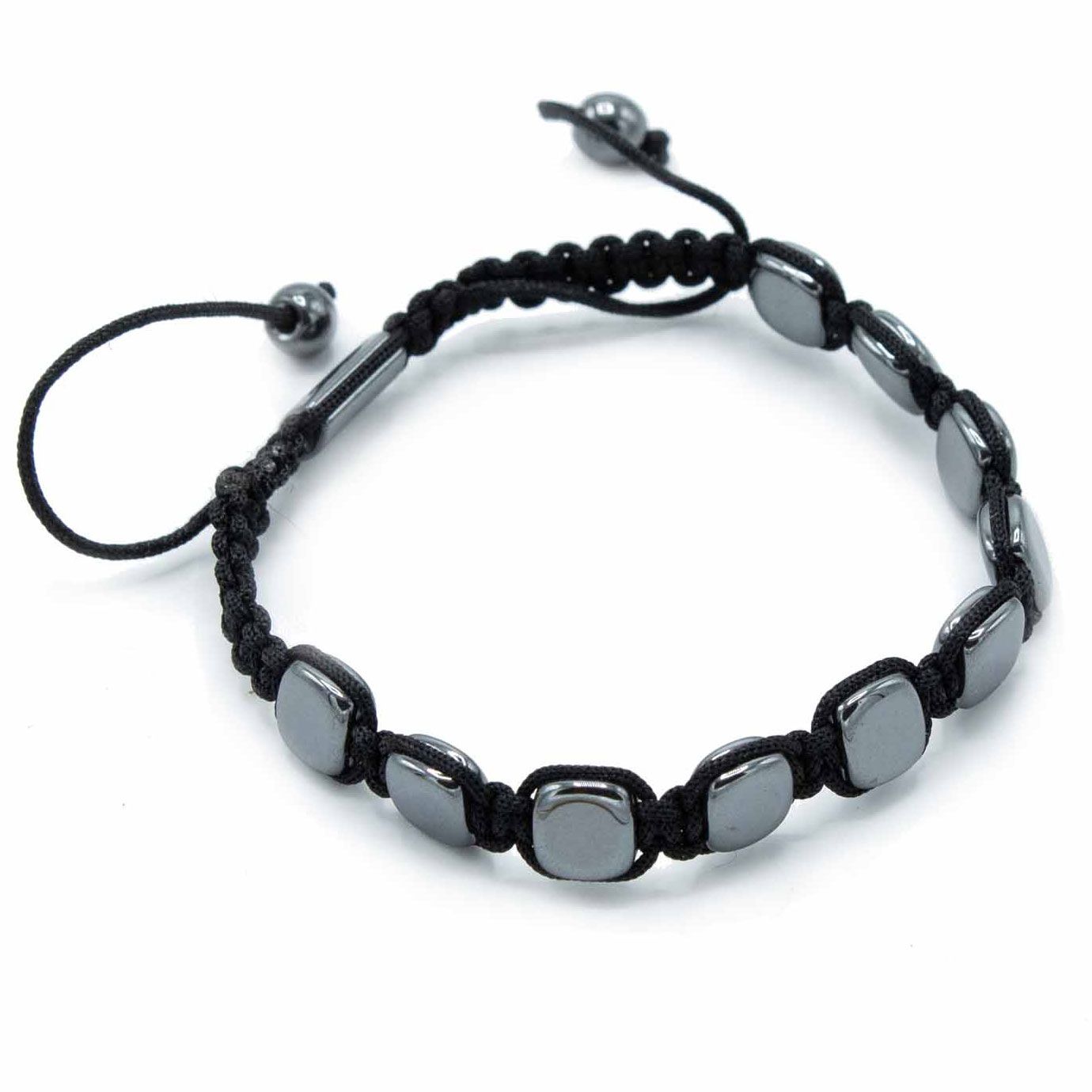 Magnetic Hematite Shamballa Bracelet - Round Corners product image