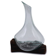 Molten Glass Mini Decanter on Wood 20cm product image 5