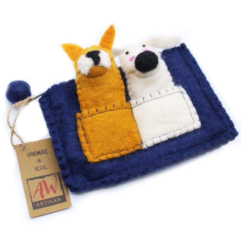 Pouch with Finger Puppets - Puppy Pals product image