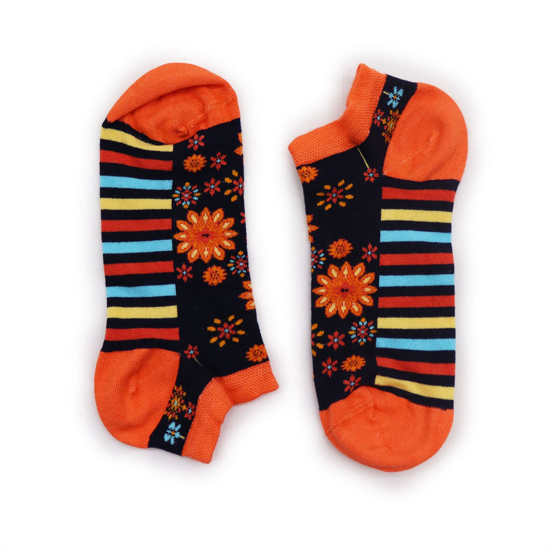 S/M Hop Hare Bamboo Socks Low (3.5-6.5) - Mandala Flowers product image