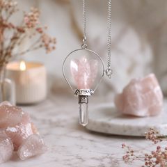 Angel Pendulum with Ring- Rose Quartz product image 3