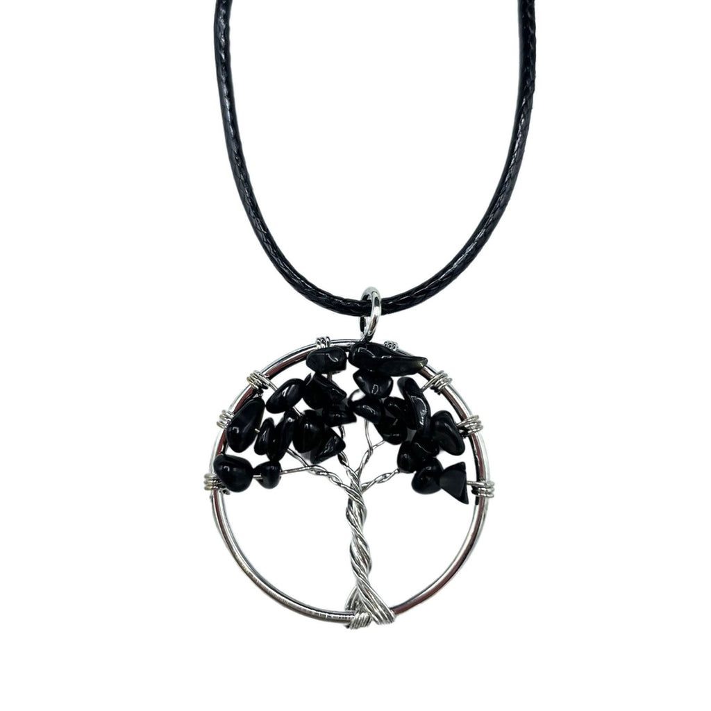 Tree of Life Pendant - Black Agate product image