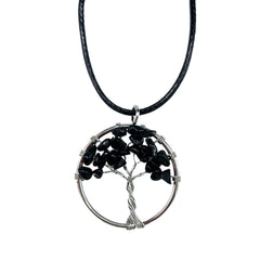 Tree of Life Pendant - Black Agate product image