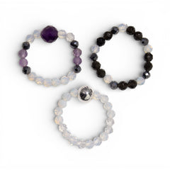 Nymph Spirit Gemstone Ring Set - Full Moon product image