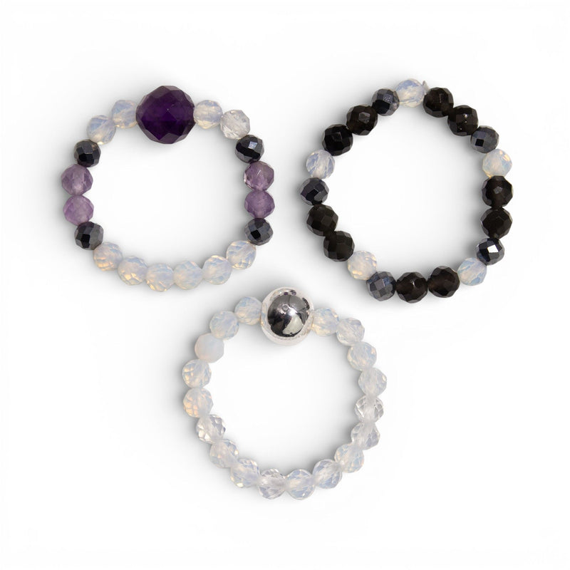 Nymph Spirit Gemstone Ring Set - Full Moon product image