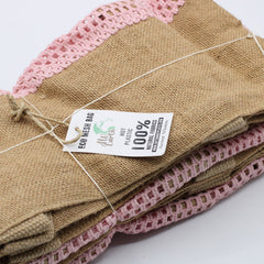 Pure Soft Jute and Cotton Mesh Bag - Rose product image 2