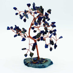 Lrg Gemstone Tree - Sodalite on Blue Agate Base (100 stones) product image 3