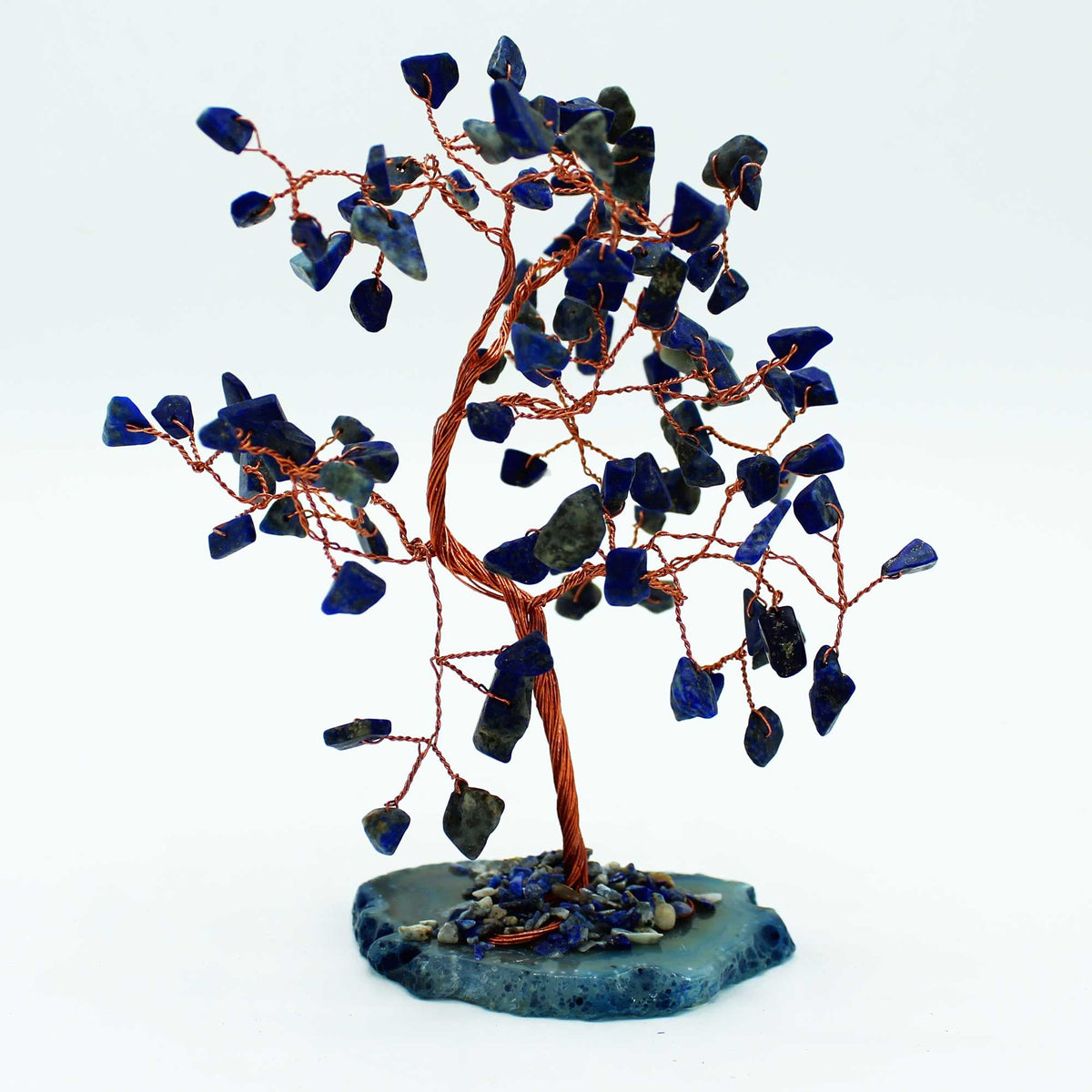Lrg Gemstone Tree - Sodalite on Blue Agate Base (100 stones) product image 3