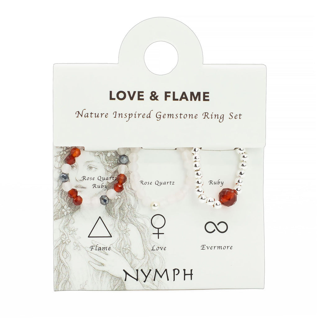 Nymph Spirit Gemstone Ring Set - Love & Flame product image 2