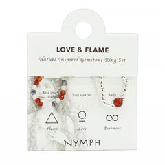 Nymph Spirit Gemstone Ring Set - Love & Flame product image 2