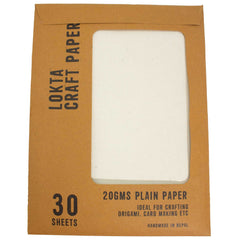 A4 - Lokta Craft Paper (30 sheet pack) - 20gms - Plain product image 2