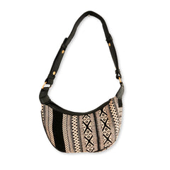 Jacquard Hobo Bag - Grey Metro (black strap) product image 2