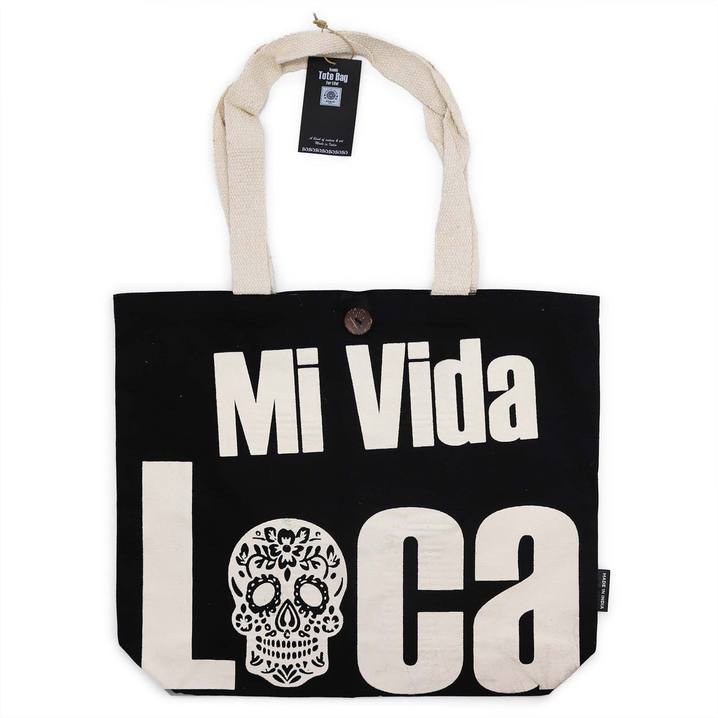 Iconic Classic Tote Bag - Mi Vida Loca - Black Natural 10oz product image