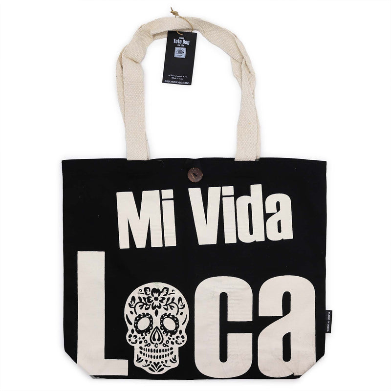 Iconic Classic Tote Bag - Mi Vida Loca - Black Natural 10oz product image