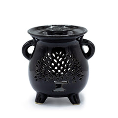Cauldron Oil Burner - Tree of Life - Black product image 2