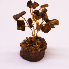 Mini Gemstone Tree On Wood Base - Tigereye (15 stones) product image 2